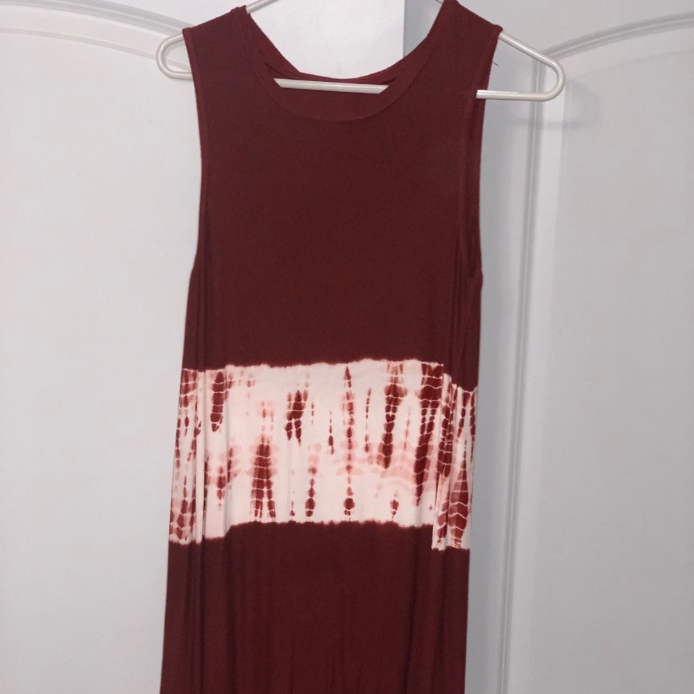 Red and white, tie died sun dress!